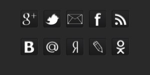 ТИконки соц сетей для сайта (psd)